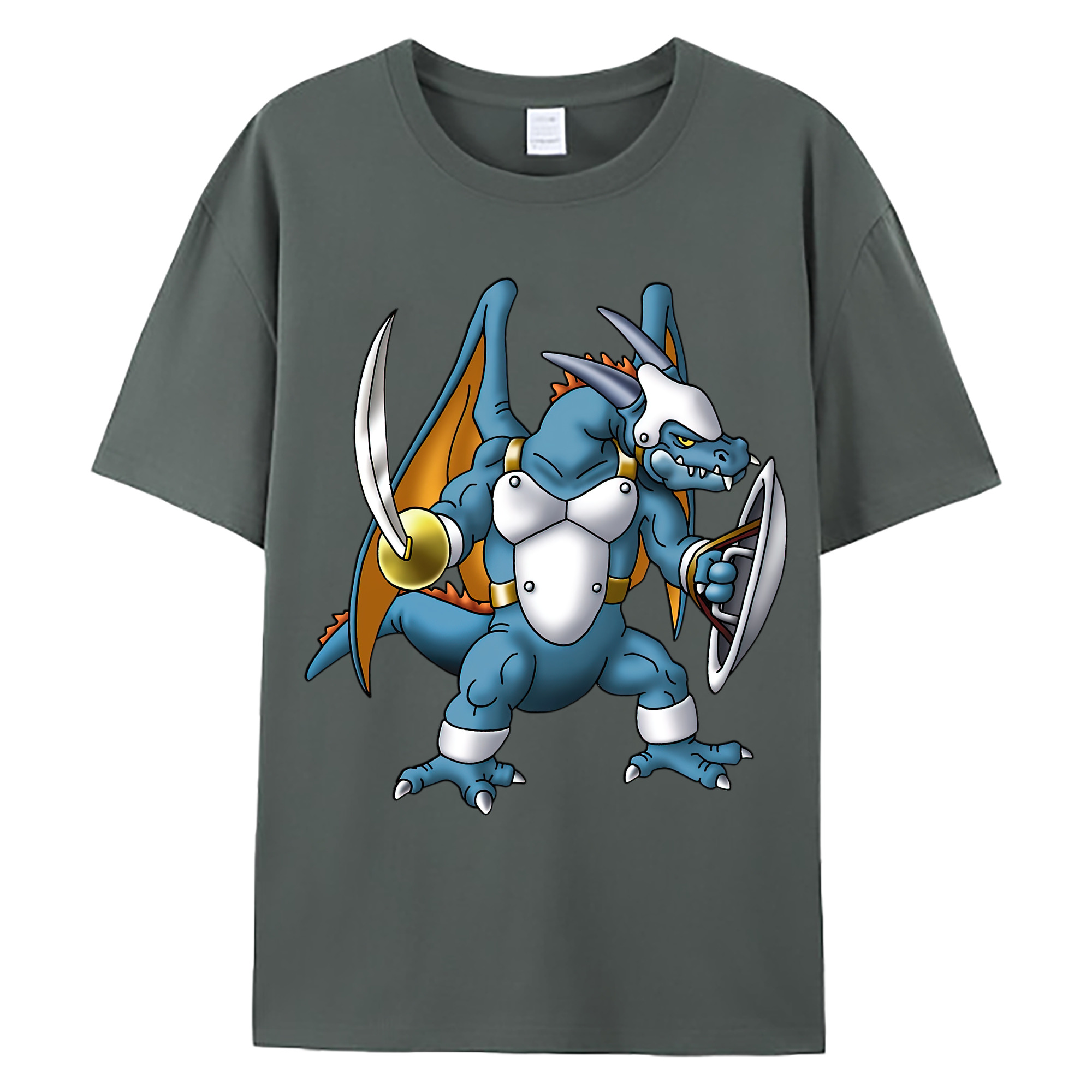 （画像用） ドラゴンクエスト Doragon Kuesuto Dragon Quest 綿100％ メンズ半袖Tシャツ｜肌触りやわらか＆通気性